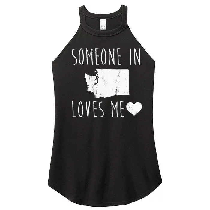 Someone In Washington Wa States Loves Me Heart Souvenir Women’s Perfect Tri Rocker Tank