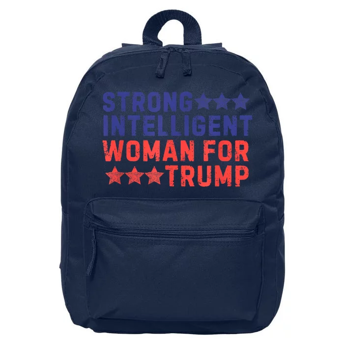 Strong Intelligent Woman For Trump Girl Maga Patriotic Usa 16 in Basic Backpack