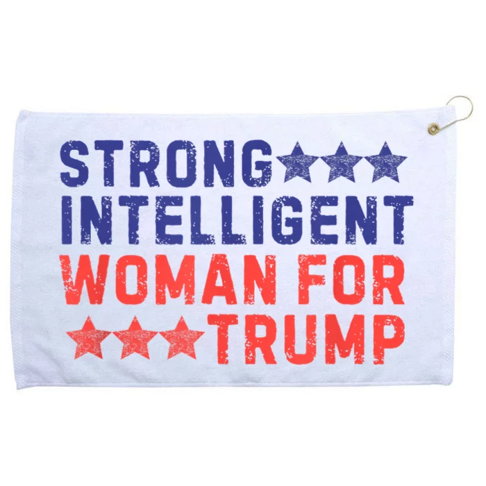 Strong Intelligent Woman For Trump Girl Maga Patriotic Usa Grommeted Golf Towel