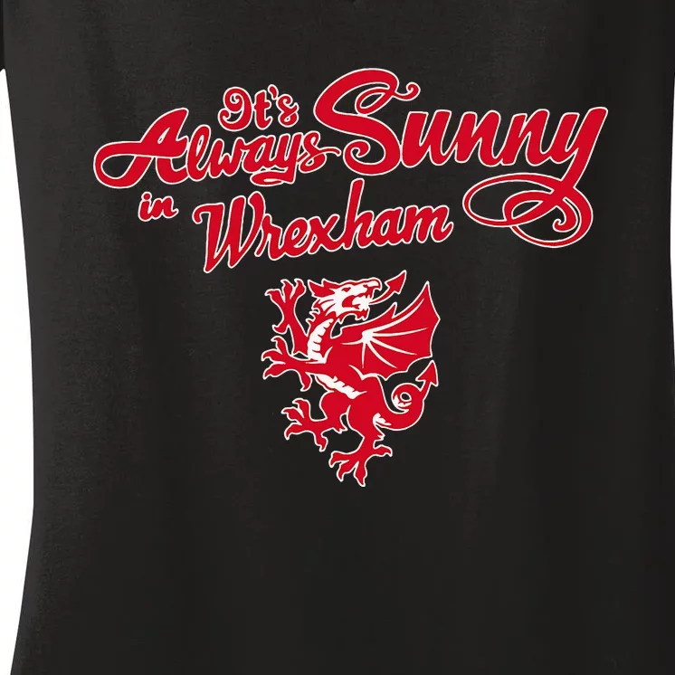 Sunny In Wrexham Women's V-Neck T-Shirt