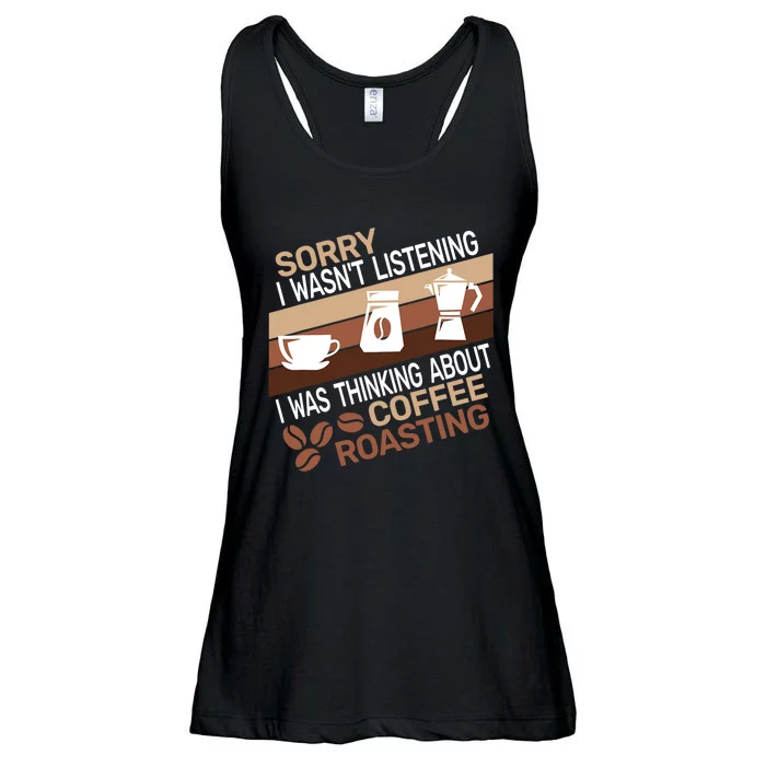 Sorry I Wasnt Coffee Roasting Retro Barista Coffee Roaster Ladies Essential Flowy Tank