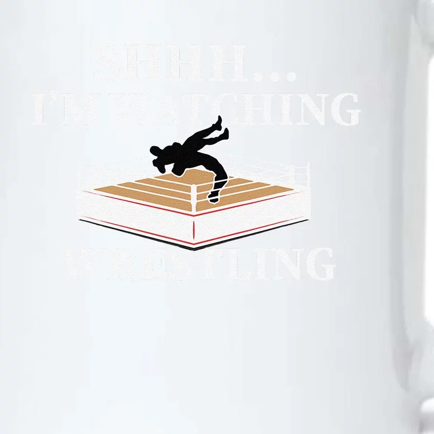 Shhh IM Watching Wrestling Funny Wrestling Lover Gift Black Color Changing Mug