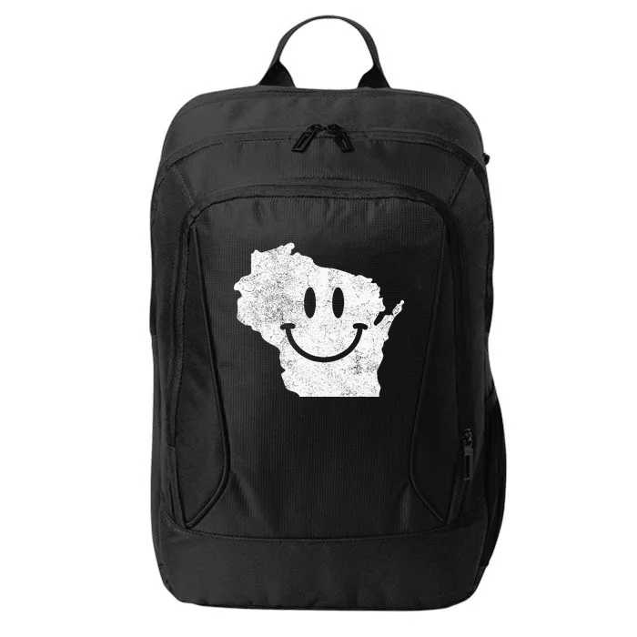 Smiling In Wi – Funny Wisconsin Happy Face City Backpack