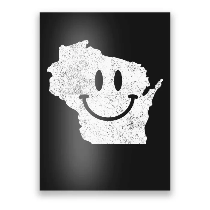 Smiling In Wi – Funny Wisconsin Happy Face Poster