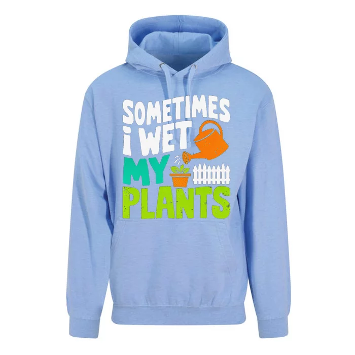 Sometimes I Wet My Plants Unisex Surf Hoodie