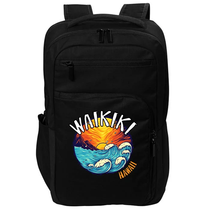 Summer In Waikiki Hawaii Impact Tech Backpack