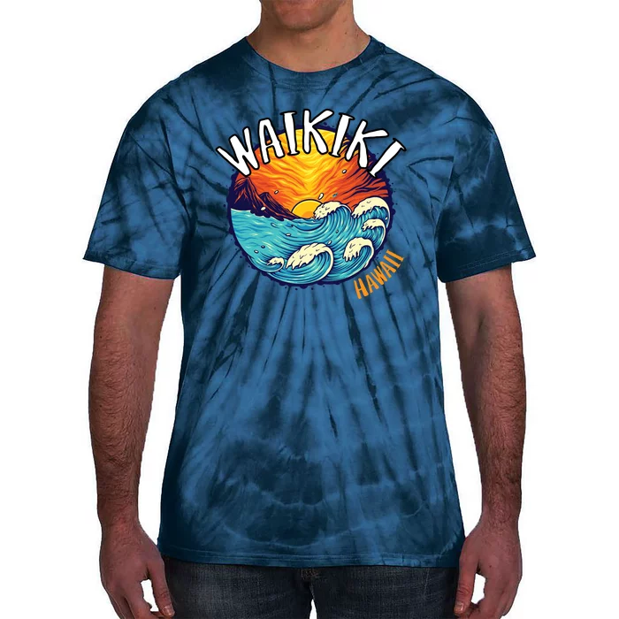 Summer In Waikiki Hawaii Tie-Dye T-Shirt