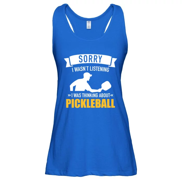 Sorry I Wasn't Listening I Was Thinking About Pickleball Gift Ladies Essential Flowy Tank