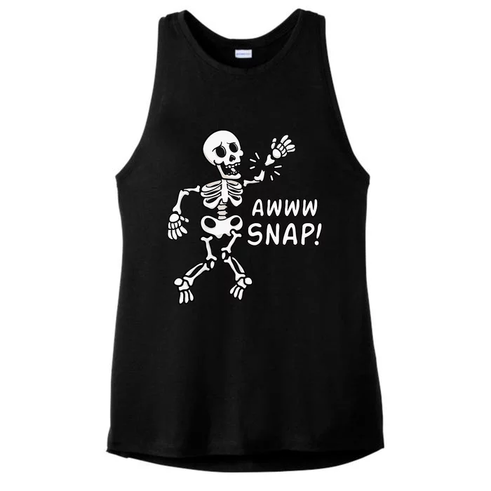 Skeleton Injury Wrist Surgery Recovery Aw Snap Broken Arm Ladies Tri-Blend Wicking Tank