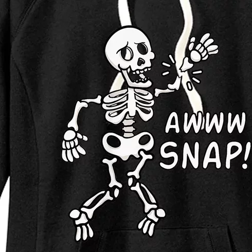 Skeleton Injury Wrist Surgery Recovery Aw Snap Broken Arm Women's Fleece Hoodie