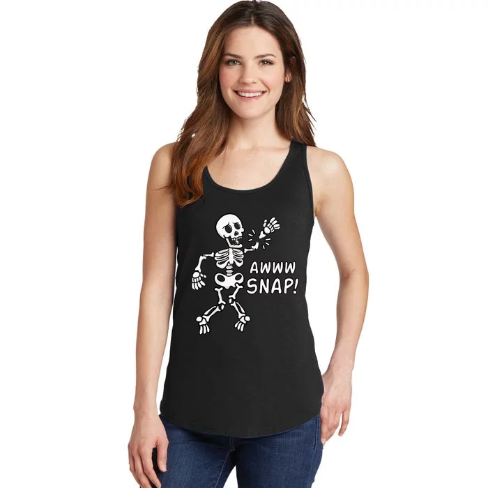 Skeleton Injury Wrist Surgery Recovery Aw Snap Broken Arm Ladies Essential Tank