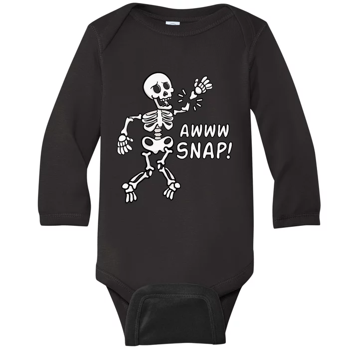 Skeleton Injury Wrist Surgery Recovery Aw Snap Broken Arm Baby Long Sleeve Bodysuit