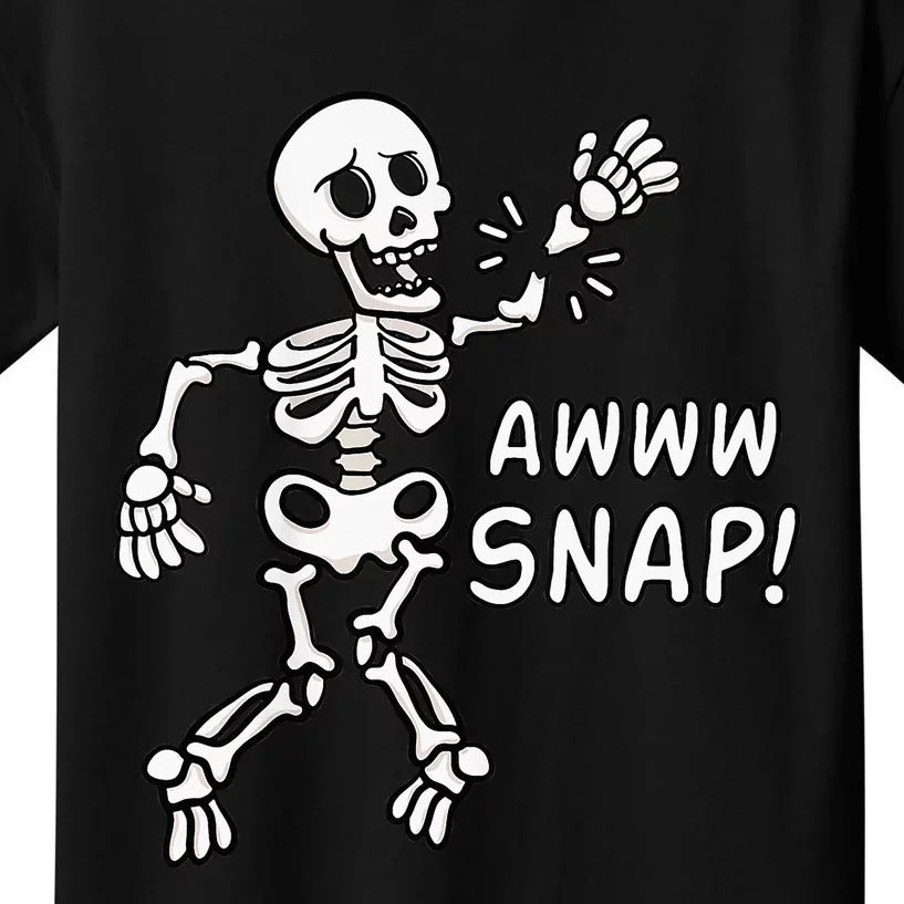 Skeleton Injury Wrist Surgery Recovery Aw Snap Broken Arm Kids T-Shirt