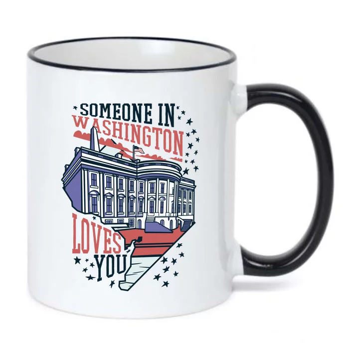 Someone In Washington Loves You Gift Black Color Changing Mug