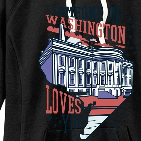 Someone In Washington Loves You Gift Women's Fleece Hoodie