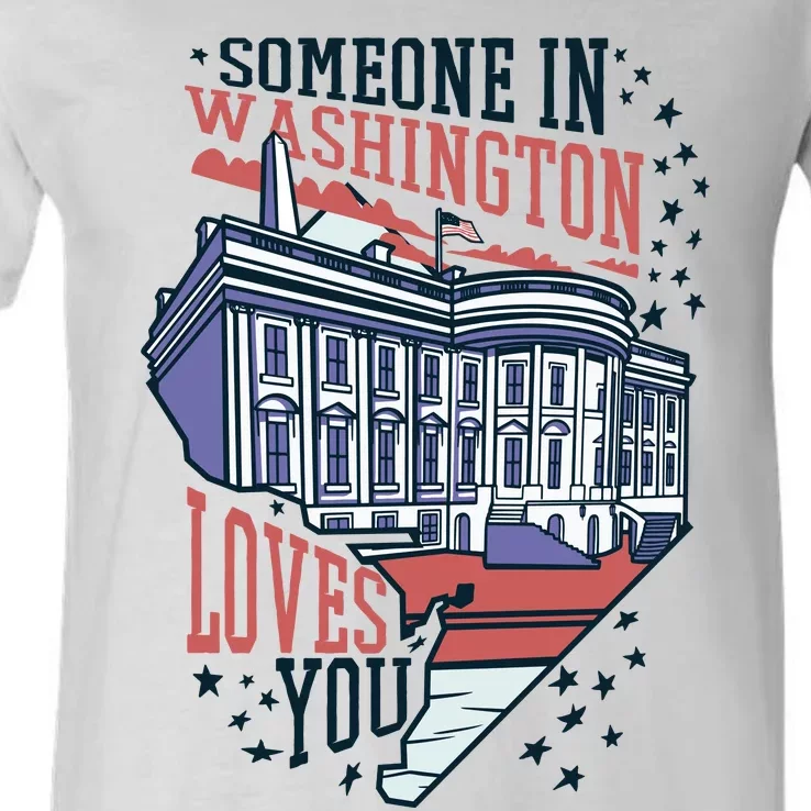 Someone In Washington Loves You Gift V-Neck T-Shirt