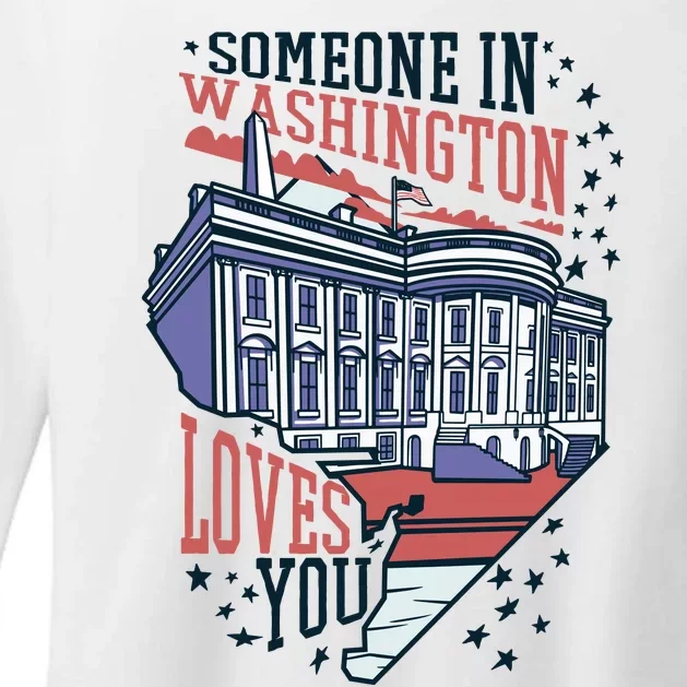 Someone In Washington Loves You Gift Womens CVC Long Sleeve Shirt