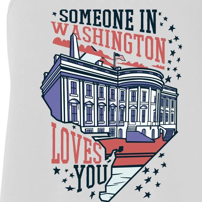 Someone In Washington Loves You Gift Women's Racerback Tank