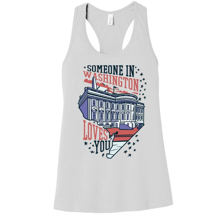 Someone In Washington Loves You Gift Women's Racerback Tank