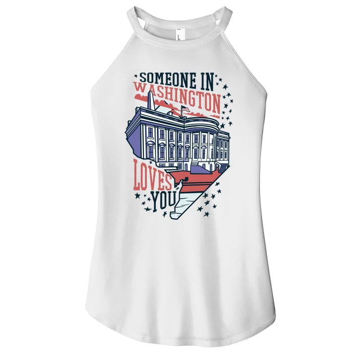 Someone In Washington Loves You Gift Women’s Perfect Tri Rocker Tank