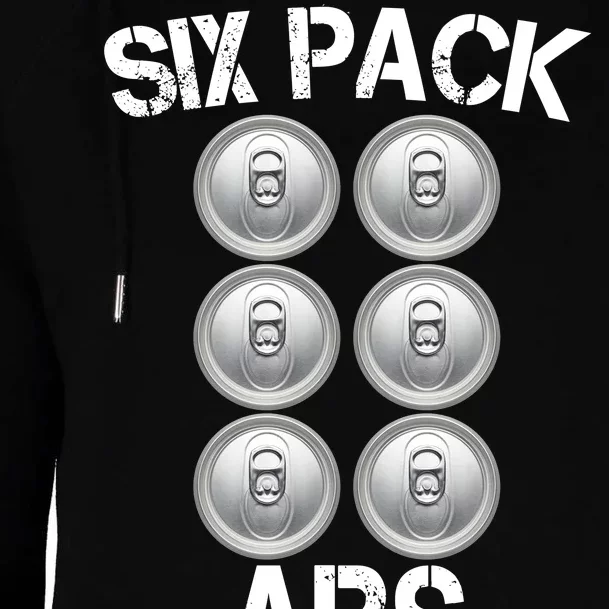 Six Abs Beer Womens Funnel Neck Pullover Hood