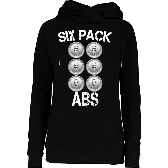 Six Abs Beer Womens Funnel Neck Pullover Hood