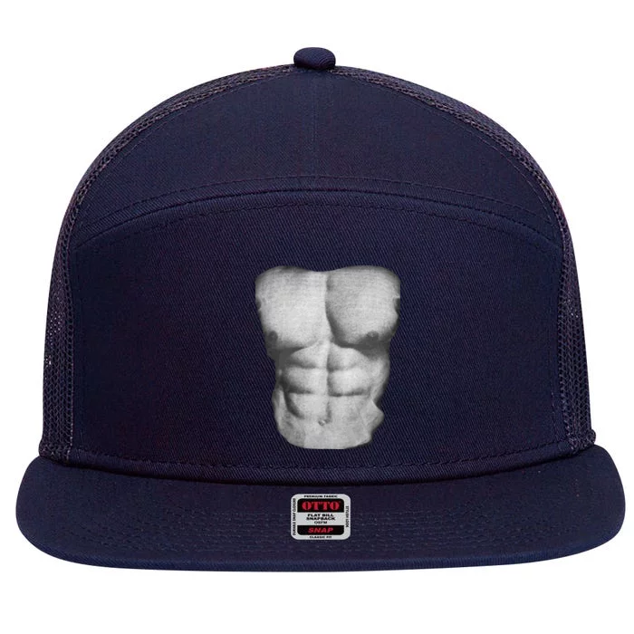 Six Pack Abs 7 Panel Mesh Trucker Snapback Hat