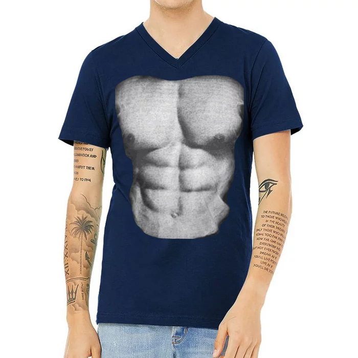 Six Pack Abs V-Neck T-Shirt