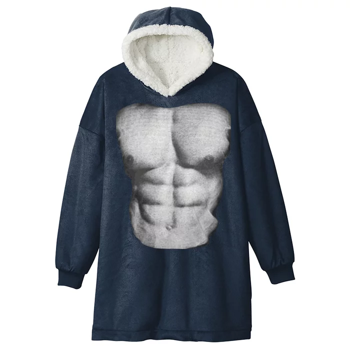 Six Pack Abs Hooded Wearable Blanket