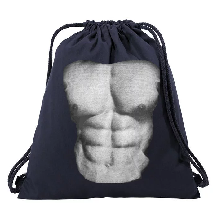 Six Pack Abs Drawstring Bag