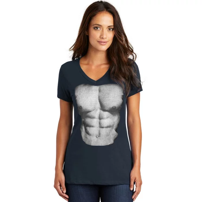 Six Pack Abs Women's V-Neck T-Shirt