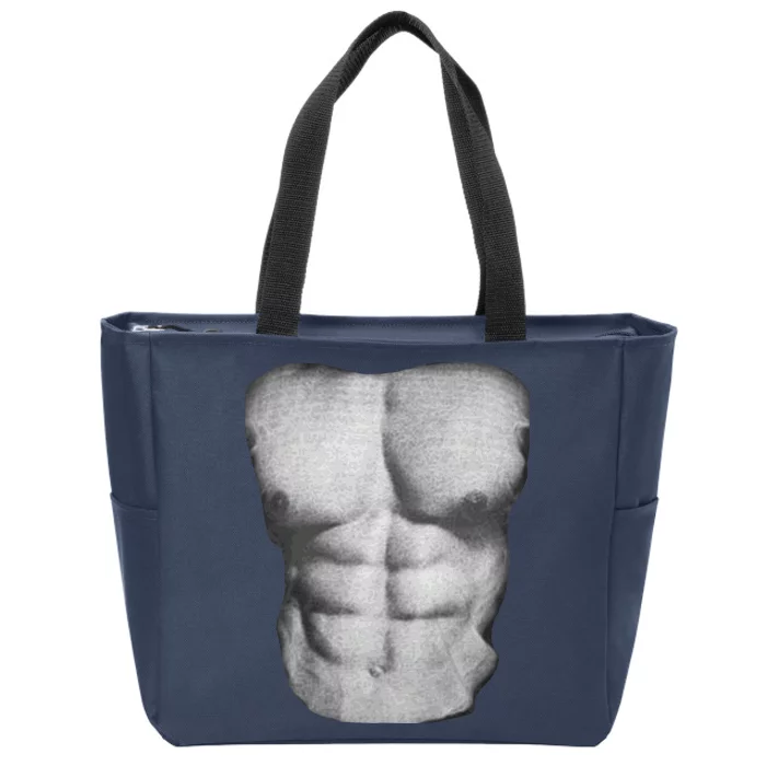 Six Pack Abs Zip Tote Bag