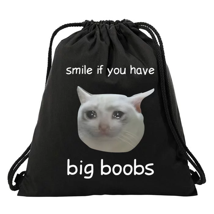 Smile If You Have Big Boobs Cringey Drawstring Bag