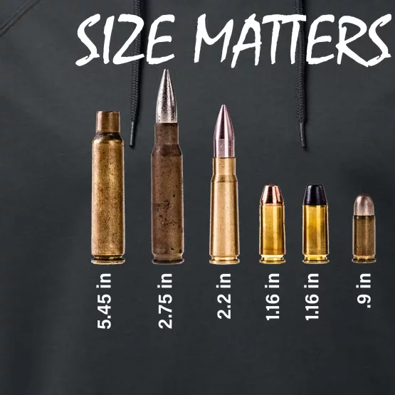 Size Matters Guns And Bullets Performance Fleece Hoodie