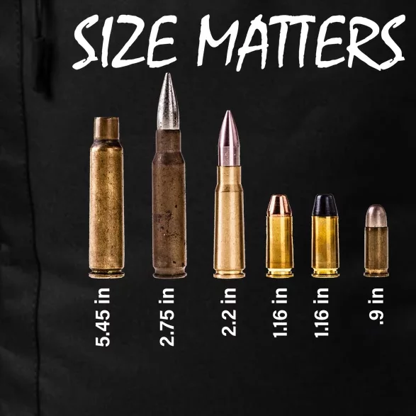 Size Matters Guns And Bullets Daily Commute Backpack