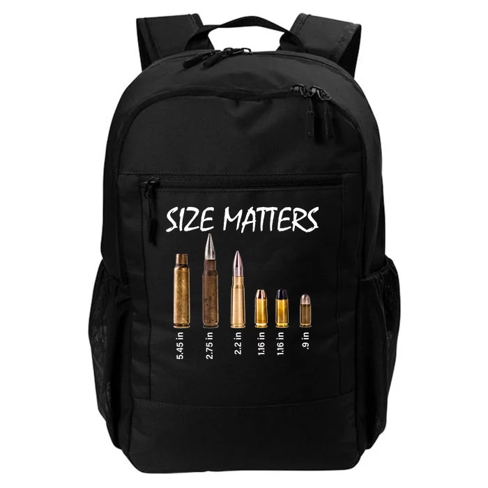 Size Matters Guns And Bullets Daily Commute Backpack