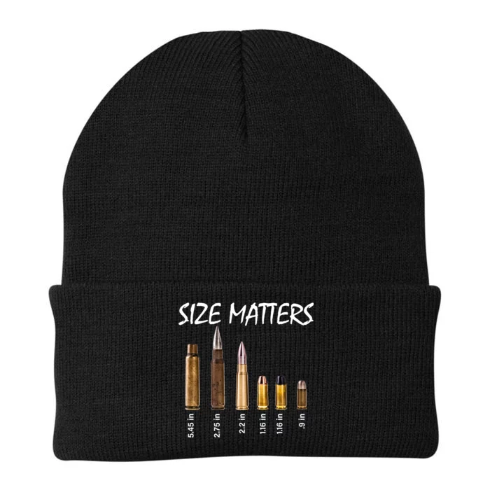 Size Matters Guns And Bullets Knit Cap Winter Beanie