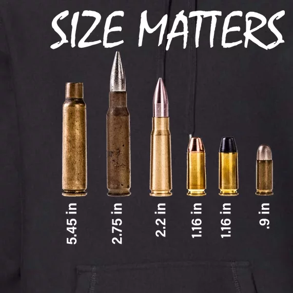 Size Matters Guns And Bullets Premium Hoodie