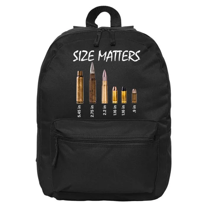 Size Matters Guns And Bullets 16 in Basic Backpack