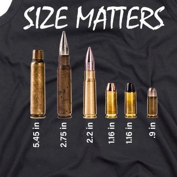 Size Matters Guns And Bullets Tank Top