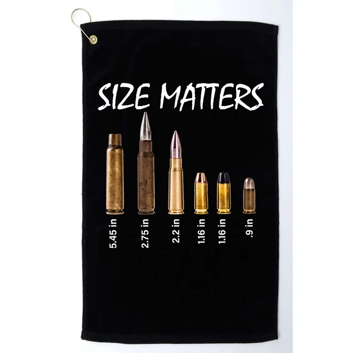 Size Matters Guns And Bullets Platinum Collection Golf Towel