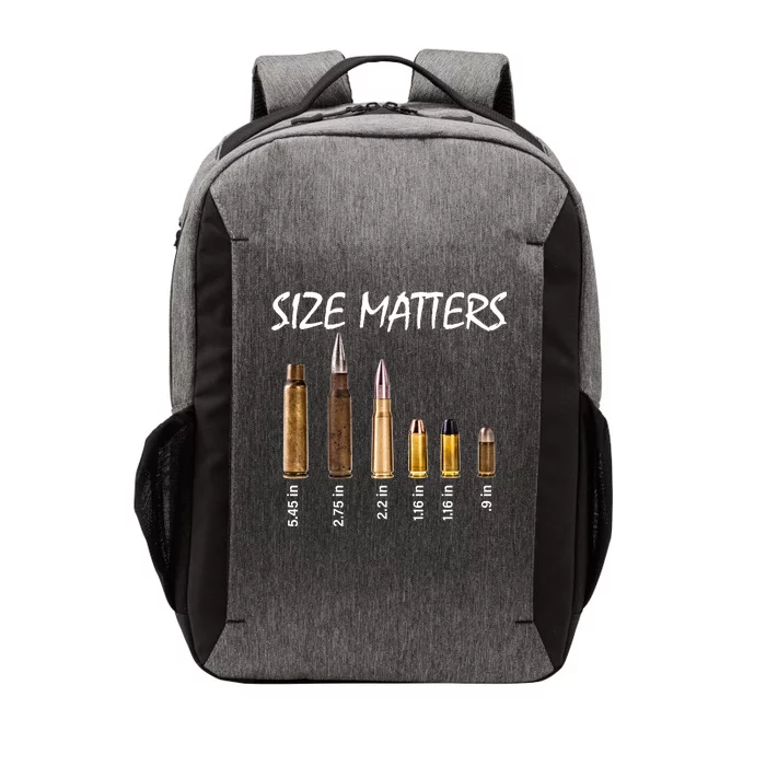 Size Matters Guns And Bullets Vector Backpack