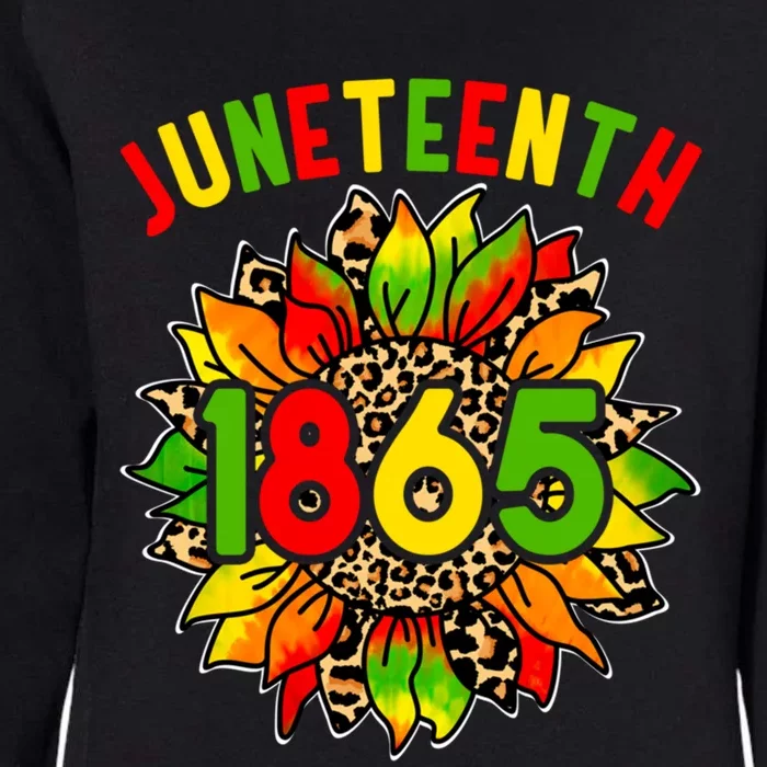 Sunflower Juneteenth 1865 Celebrates Black History Month Gift Womens California Wash Sweatshirt