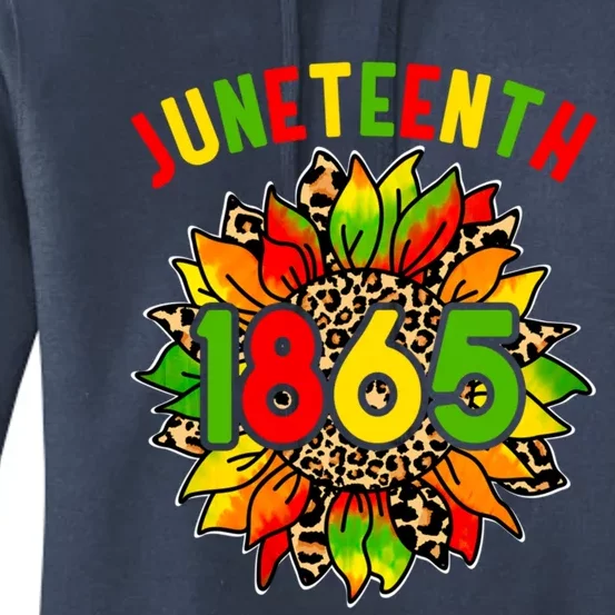 Sunflower Juneteenth 1865 Celebrates Black History Month Gift Women's Pullover Hoodie