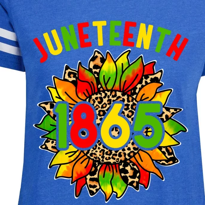 Sunflower Juneteenth 1865 Celebrates Black History Month Gift Enza Ladies Jersey Football T-Shirt