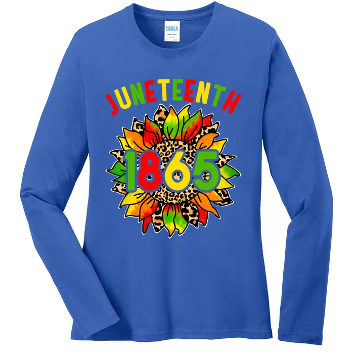 Sunflower Juneteenth 1865 Celebrates Black History Month Gift Ladies Long Sleeve Shirt