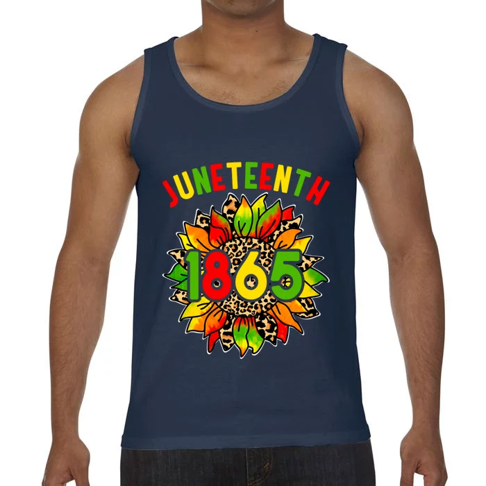 Sunflower Juneteenth 1865 Celebrates Black History Month Gift Comfort Colors® Tank Top