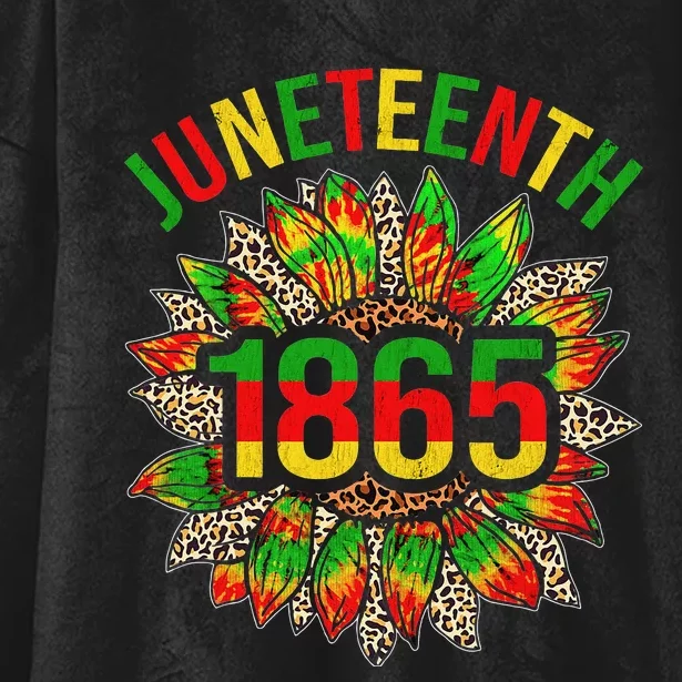 Sunflower Juneteenth 1865 Celebrates Black African American Hooded Wearable Blanket