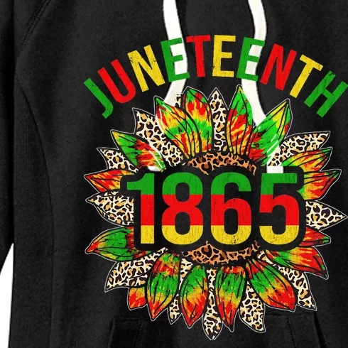 Sunflower Juneteenth 1865 Celebrates Black African American Women's Fleece Hoodie