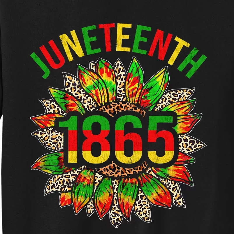 Sunflower Juneteenth 1865 Celebrates Black African American Tall Sweatshirt